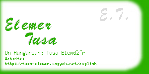 elemer tusa business card